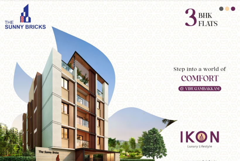 Luxury 3BHK apartments near Virugambakkam metro Chennai